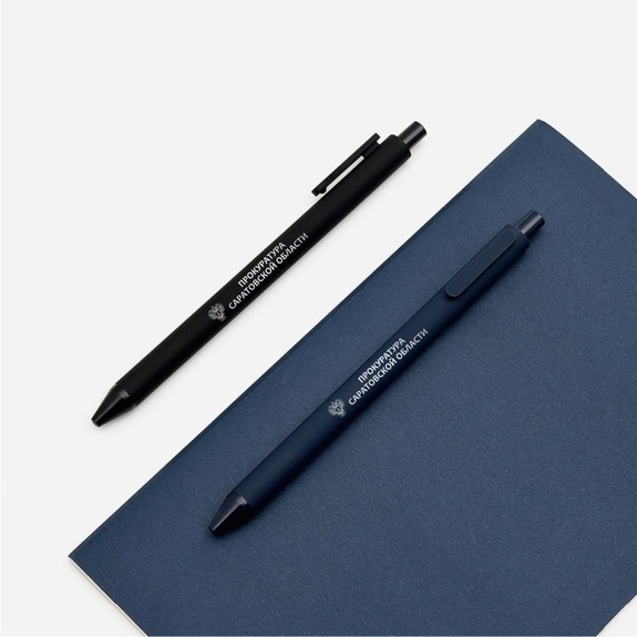 Ручки с печатью в один цвет